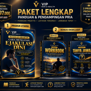 Mockup e-book panduan praktis cara mengatasi ejakulasi dini secara alami